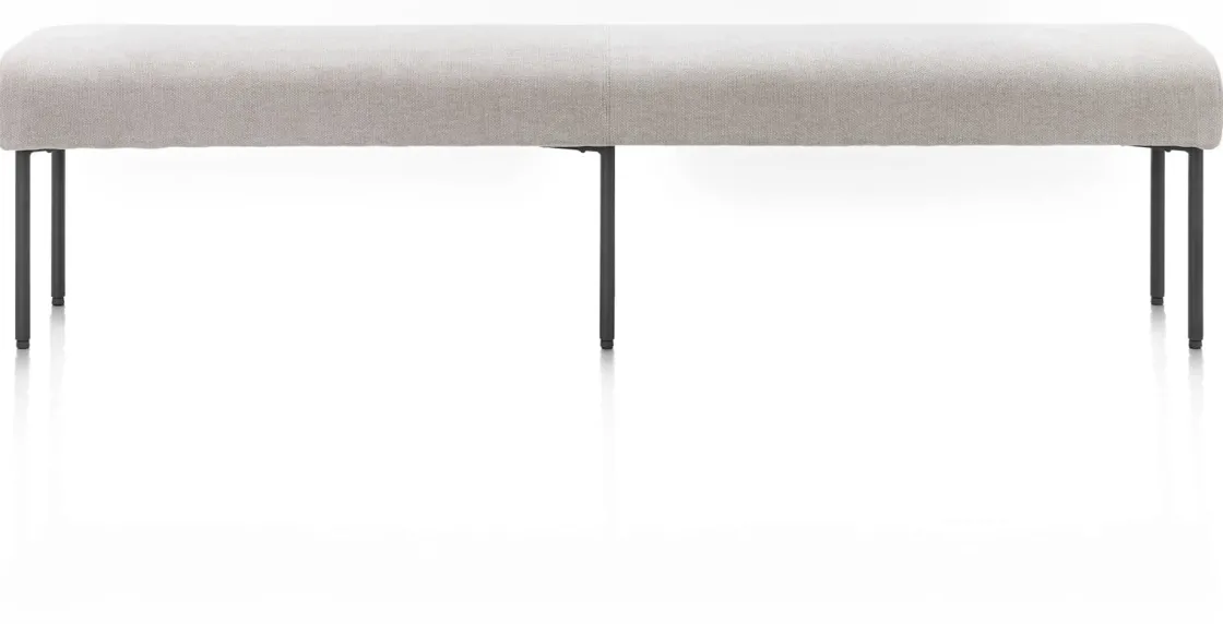 XOOON Reverso eetkamerbank 200 cm in de kleur Kiezel -^ Eetkamerstoelen|Eetkamerbanken