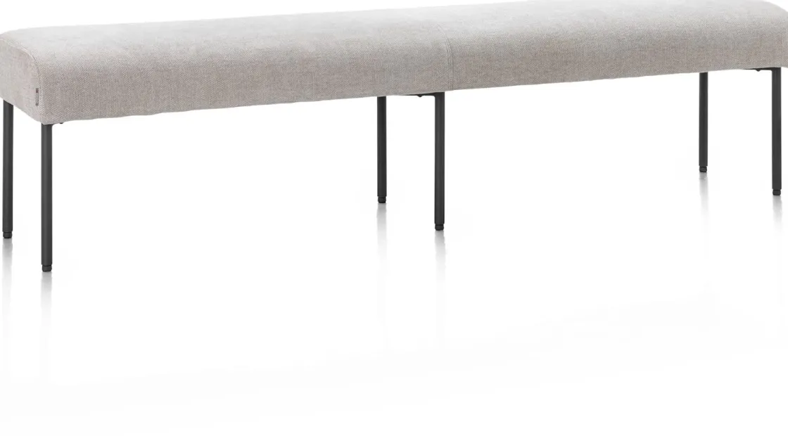XOOON Reverso eetkamerbank 200 cm in de kleur Kiezel -^ Eetkamerstoelen|Eetkamerbanken