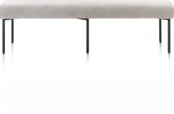 XOOON Reverso, eetkamerbank 170 cm - zonder rug - pocket - stof Livigno - Kiezel^ Eetkamerstoelen|Eetkamerbanken