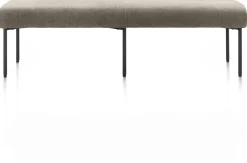 XOOON Reverso, eetkamerbank 170 cm - zonder rug - pocket - stof Livigno - bruin^ Eetkamerbanken|Eetkamerstoelen