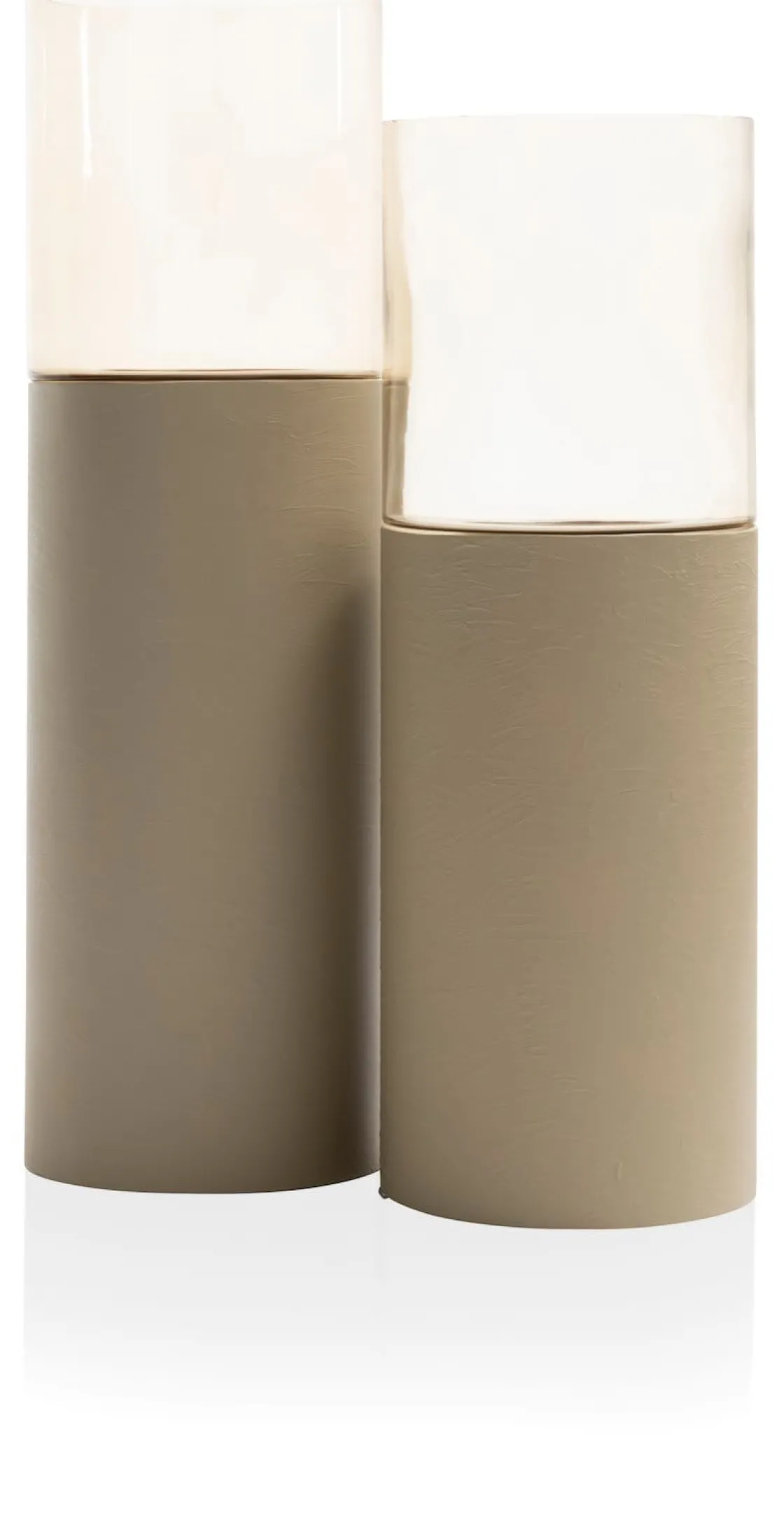 XOOON Reza windlicht (H74cm) in de kleur Taupe - COCOmaison^ Woonaccessoires