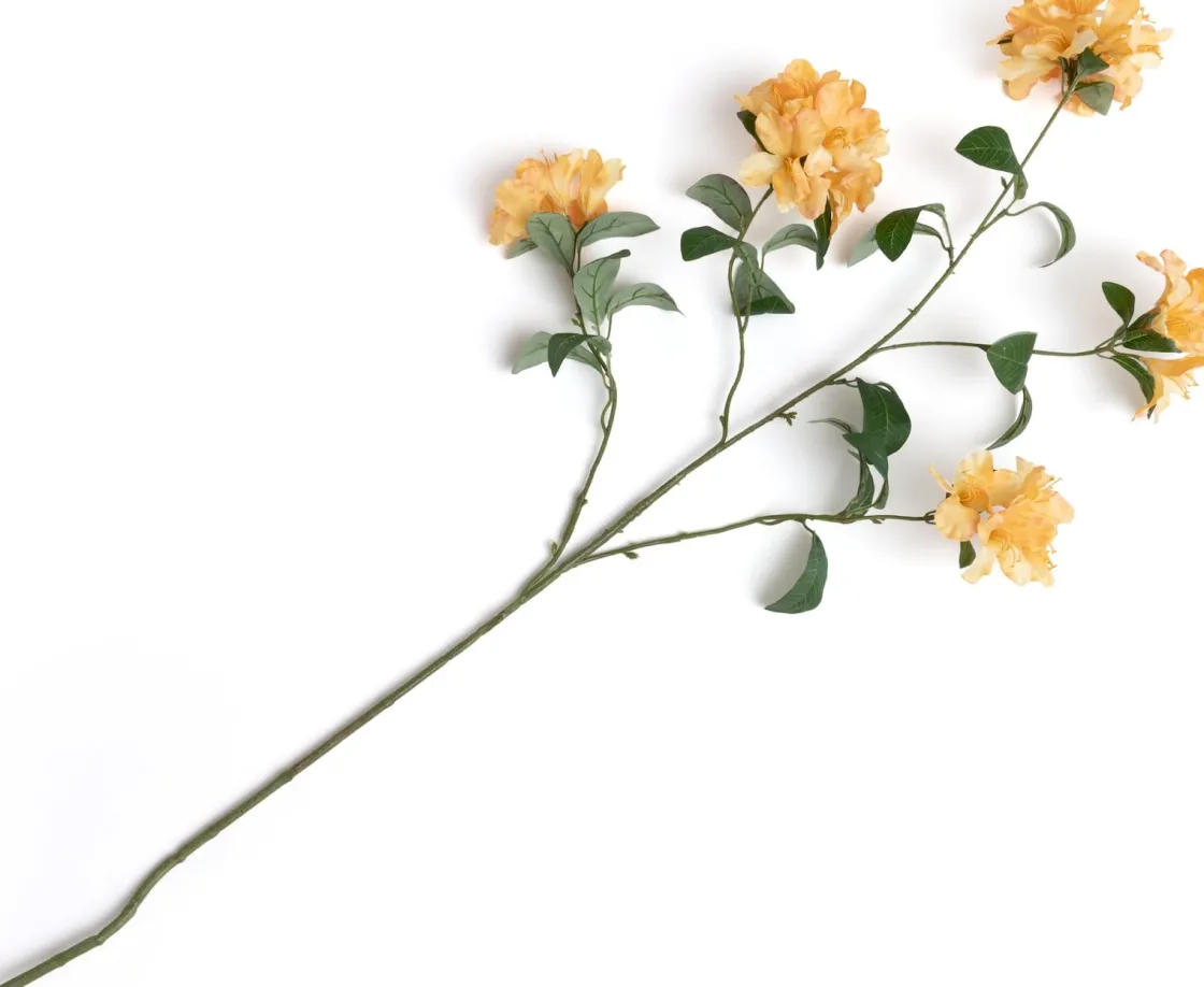 XOOON Rhododendron Spray kunstbloem (H118cm) in de kleur Oranje^ Woonaccessoires
