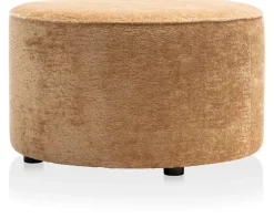 XOOON Roan poef rond (H44cm) in de kleur Oker - COCOmaison^ Poef/Hockers|Woonaccessoires