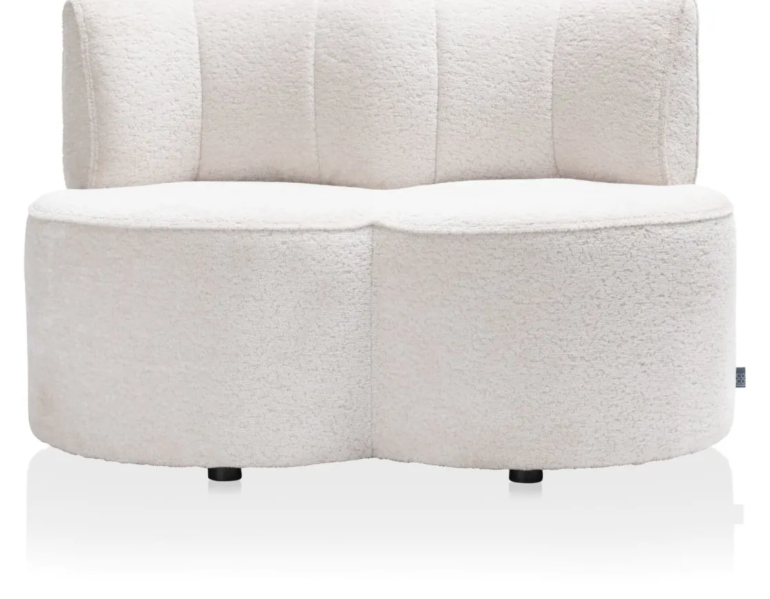 XOOON Roan 2-zitsbank in de kleur Creme - COCOmaison^ Woonaccessoires|Stoffen Fauteuils