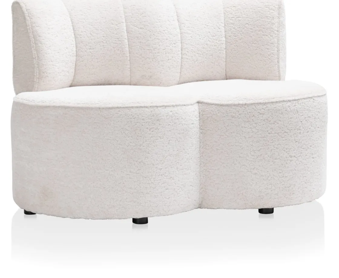 XOOON Roan 2-zitsbank in de kleur Creme - COCOmaison^ Woonaccessoires|Stoffen Fauteuils