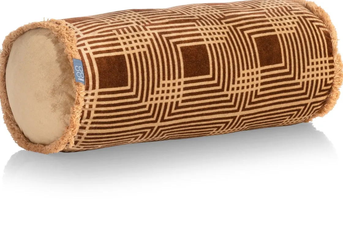 XOOON Robbie bolster kussen 45x18cm in kleur Bruin shop je bij COCOmaison^ Woonaccessoires