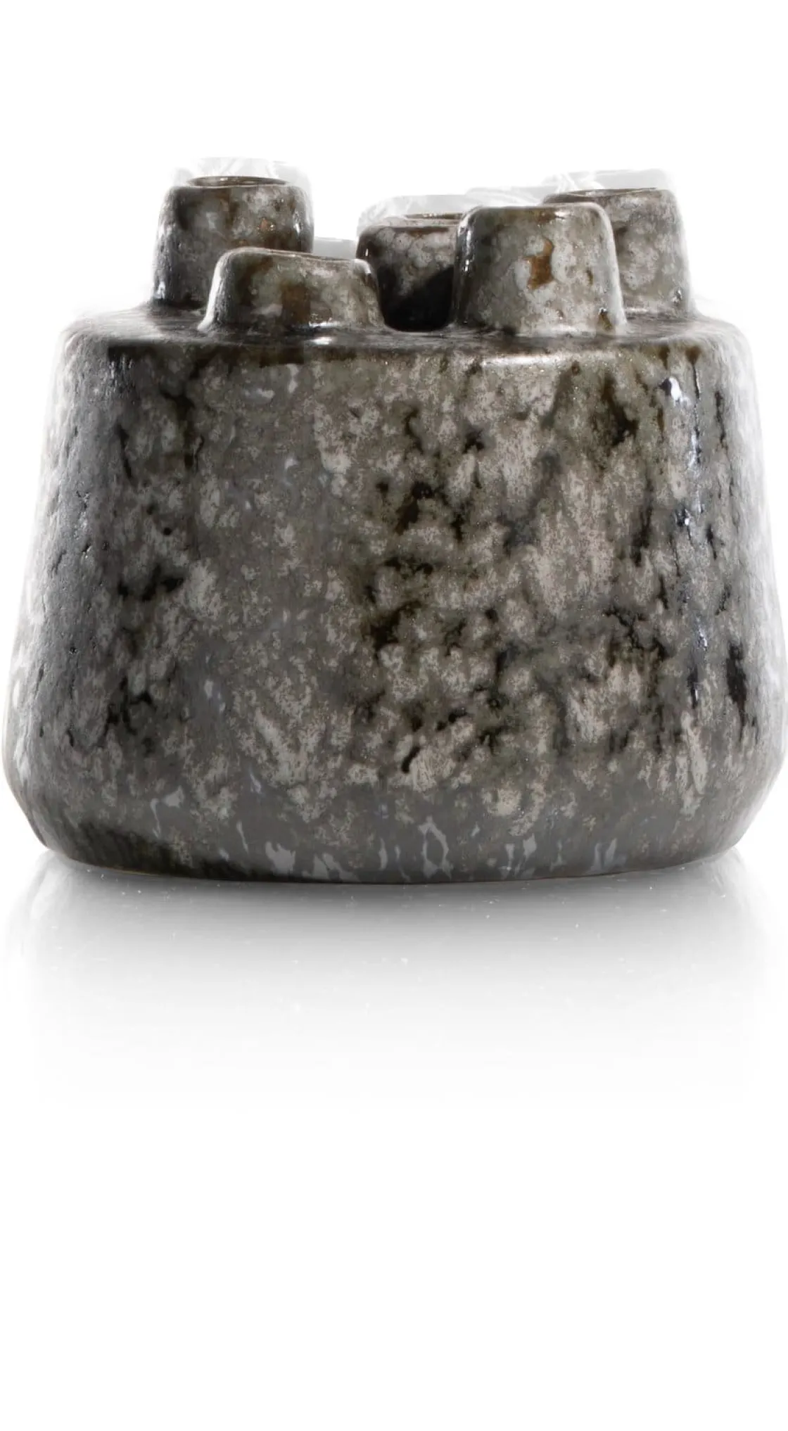XOOON Safia vaas H15cm in de kleur Zwart - COCOmaison^ Woonaccessoires