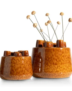 XOOON Safia vaas H21cm in de kleur Bruin - COCOmaison^ Woonaccessoires