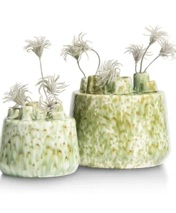 XOOON Safia vaas H15cm in de kleur Groen - COCOmaison^ Woonaccessoires