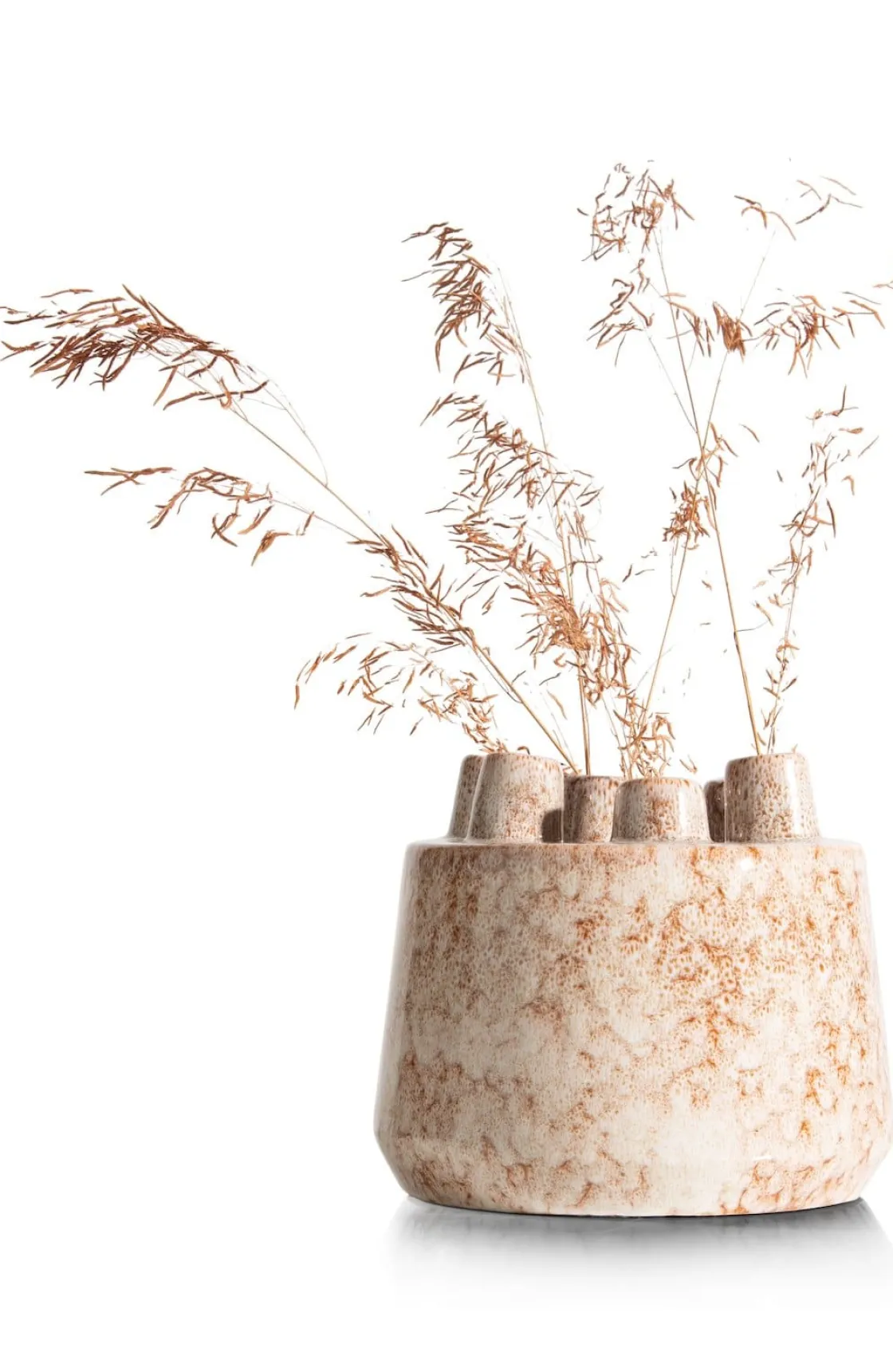 XOOON Safia vaas H21cm in de kleur Beige - COCOmaison^ Woonaccessoires