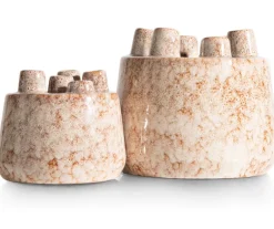 XOOON Safia vaas H21cm in de kleur Beige - COCOmaison^ Woonaccessoires