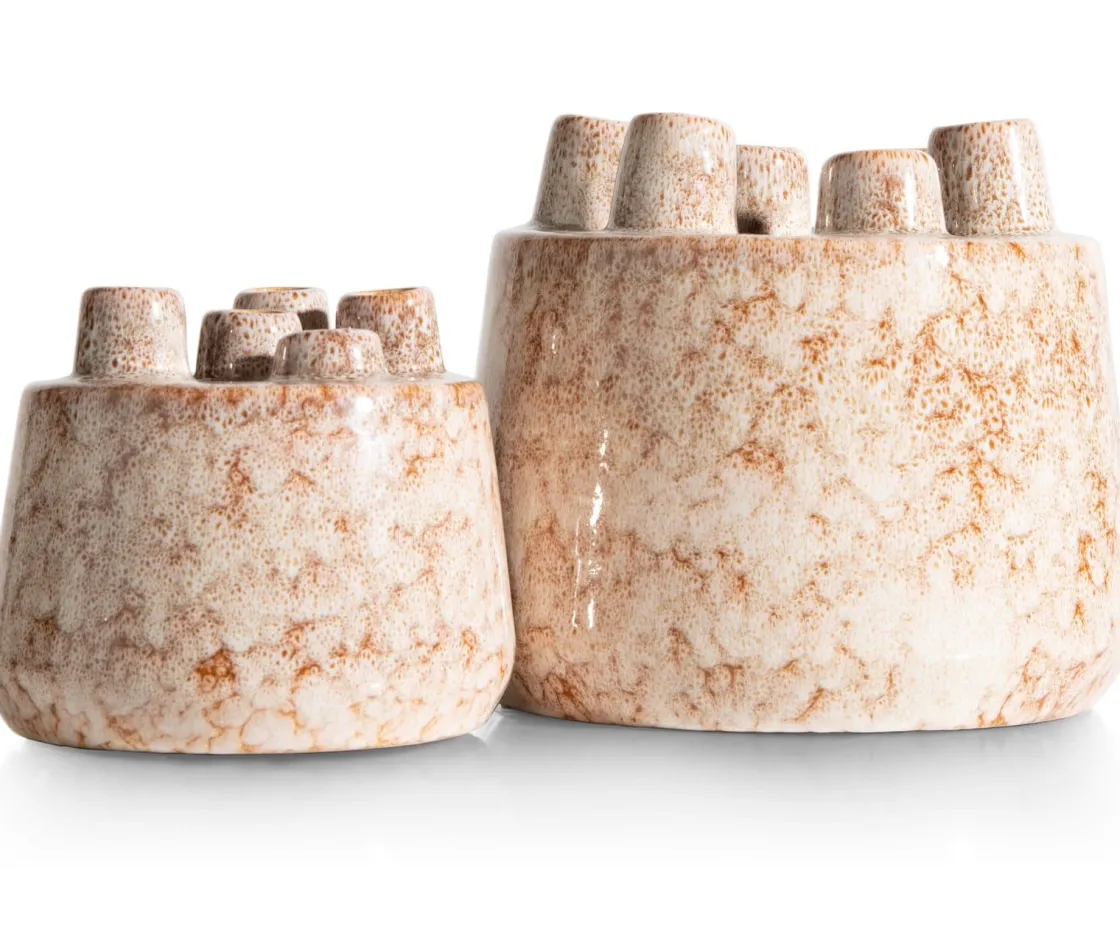 XOOON Safia vaas H21cm in de kleur Beige - COCOmaison^ Woonaccessoires