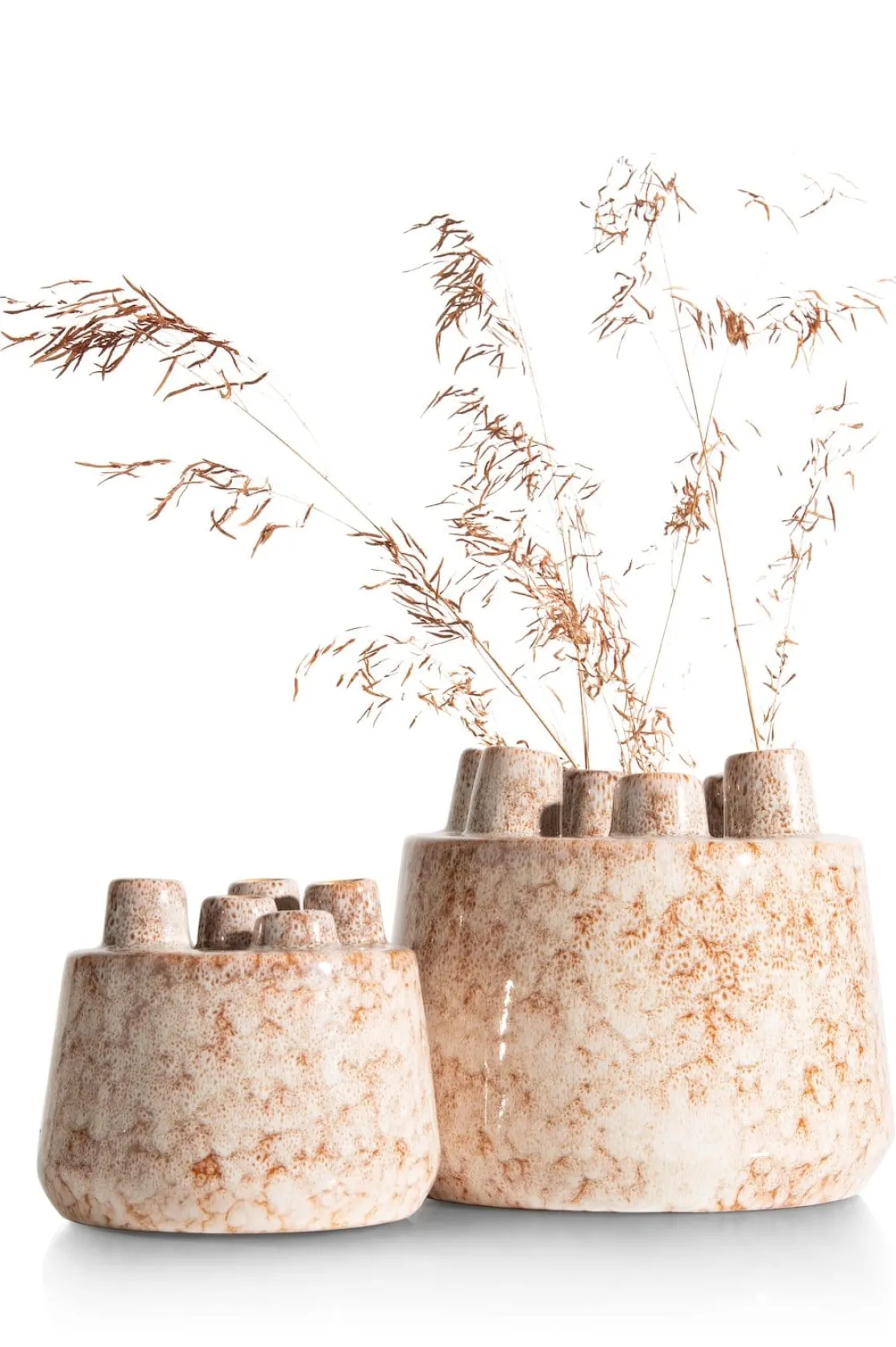 XOOON Safia vaas H21cm in de kleur Beige - COCOmaison^ Woonaccessoires