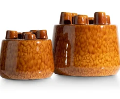 XOOON Safia vaas H15cm in de kleur Bruin - COCOmaison^ Woonaccessoires