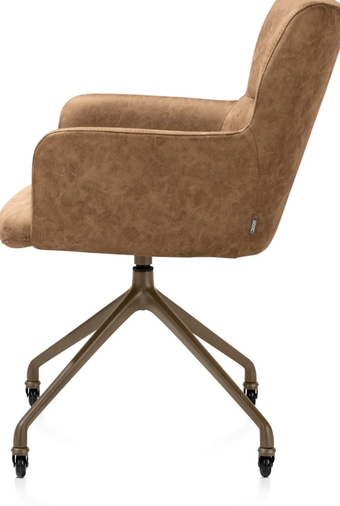 XOOON Sage, armstoel + wielen - alu frame in steelbrown - stof Oregon - Desert^ Armstoelen