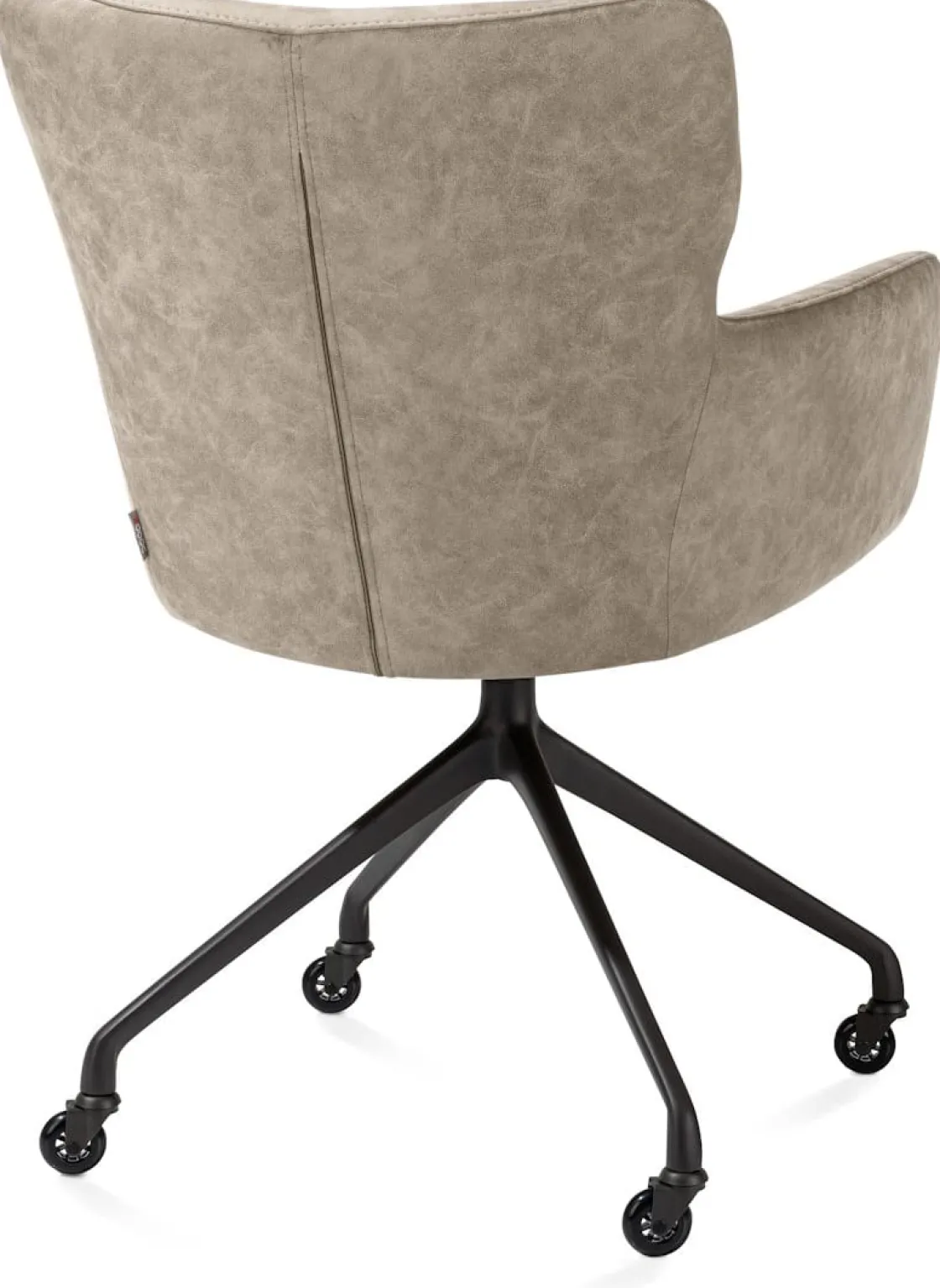 XOOON Sage, armstoel + wielen - alu frame in rough off black - stof Oregon - beige^ Armstoelen