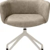 XOOON Sage, armstoel + wielen - alu frame in creme - stof Oregon - beige^ Armstoelen
