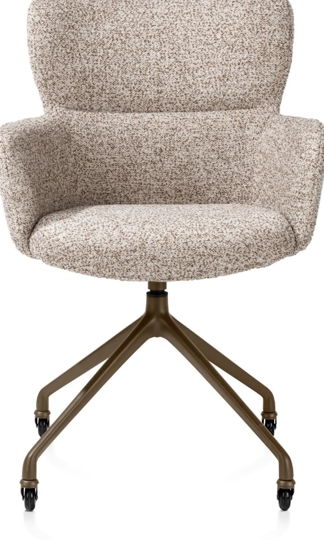 XOOON Sage, armstoel + wielen - alu frame in steelbrown - stof Luton - koper^ Armstoelen