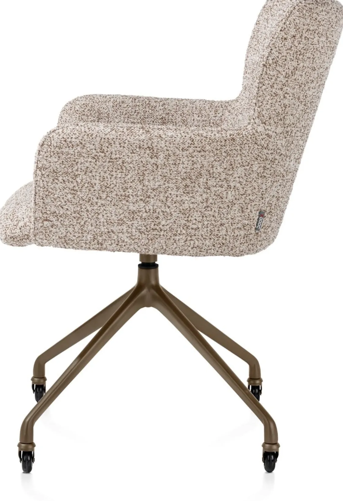 XOOON Sage, armstoel + wielen - alu frame in steelbrown - stof Luton - koper^ Armstoelen