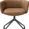 XOOON Sage, armstoel + wielen - alu frame in graphiet - stof Oregon - Desert^ Armstoelen