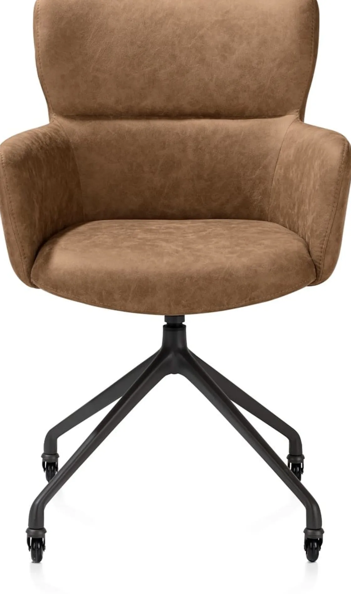 XOOON Sage, armstoel + wielen - alu frame in rough off black - stof Oregon - Desert^ Armstoelen