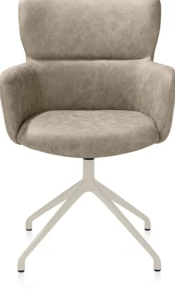 XOOON Sage, armstoel draaibaar - creme - stof Oregon - beige^ Armstoelen