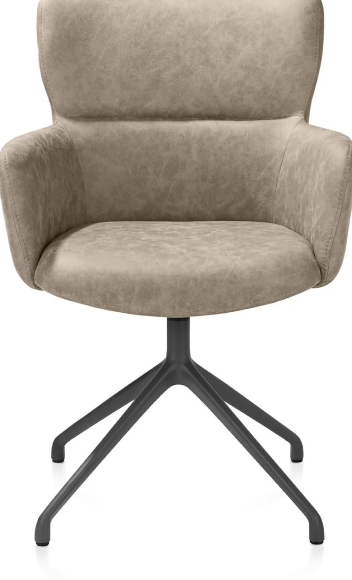 XOOON Sage, armstoel draaibaar - graphiet - stof Oregon - beige^ Armstoelen