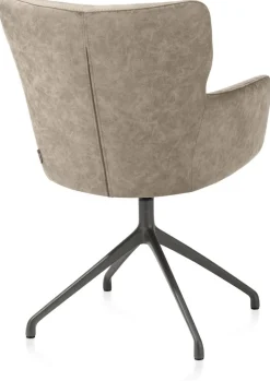 XOOON Sage, armstoel draaibaar - graphiet - stof Oregon - beige^ Armstoelen