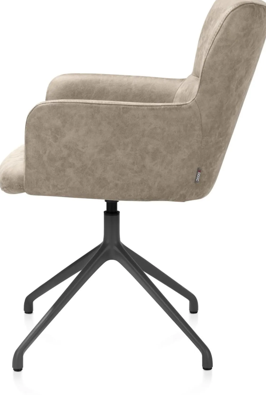 XOOON Sage, armstoel draaibaar - graphiet - stof Oregon - beige^ Armstoelen