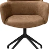 XOOON Sage, armstoel draaibaar - rough off black - stof Oregon - Desert^ Armstoelen