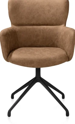 XOOON Sage, armstoel draaibaar - rough off black - stof Oregon - Desert^ Armstoelen