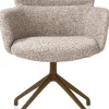 XOOON Sage, armstoel draaibaar - steelbrown - stof Luton - koper^ Armstoelen
