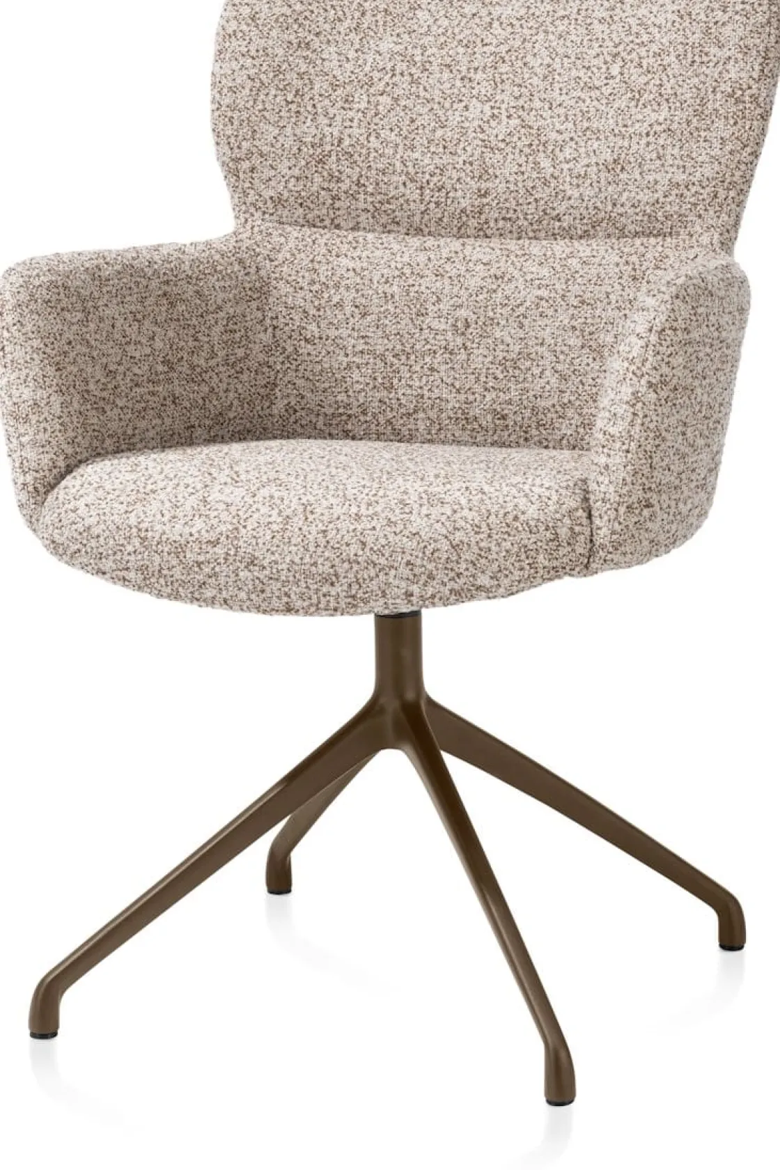 XOOON Sage, armstoel draaibaar - steelbrown - stof Luton - koper^ Armstoelen