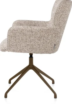 XOOON Sage, armstoel draaibaar - steelbrown - stof Luton - koper^ Armstoelen