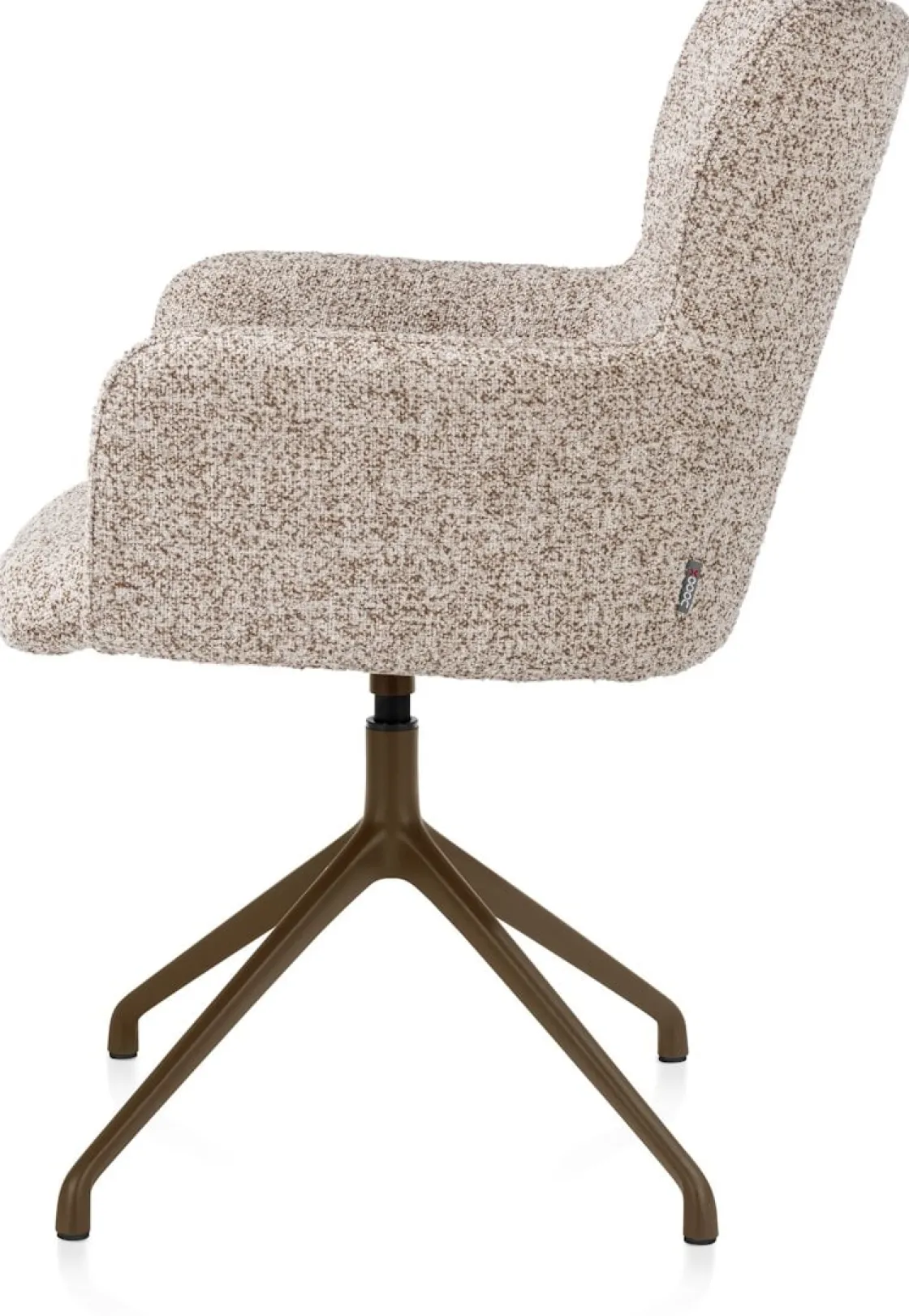XOOON Sage, armstoel draaibaar - steelbrown - stof Luton - koper^ Armstoelen