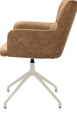 XOOON Sage, armstoel draaibaar - creme - stof Oregon - Desert^ Armstoelen