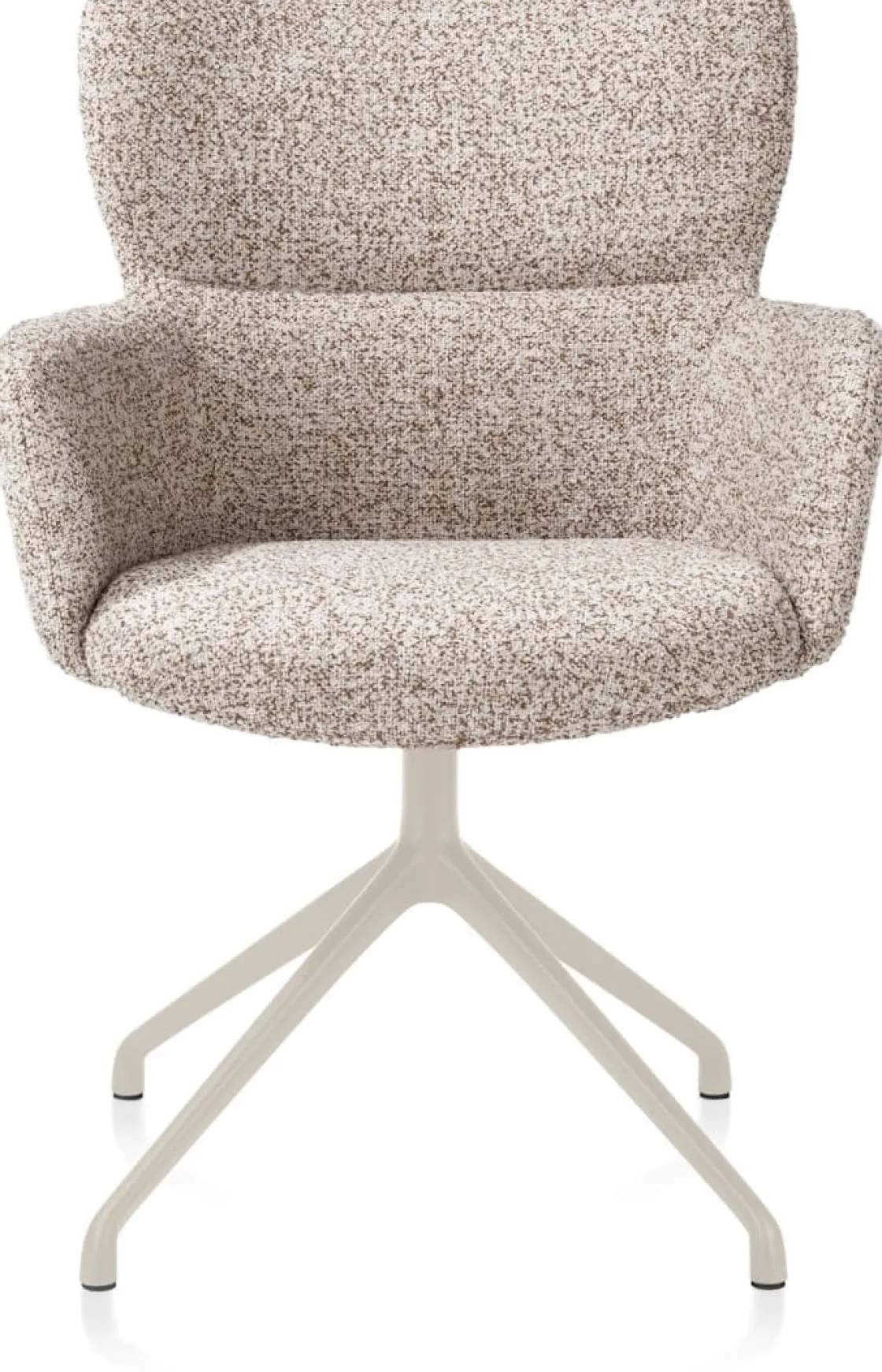 XOOON Sage, armstoel draaibaar - creme - stof Luton - koper^ Armstoelen