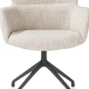 XOOON Sage, armstoel draaibaar - graphiet - stof Luton - Creme^ Armstoelen