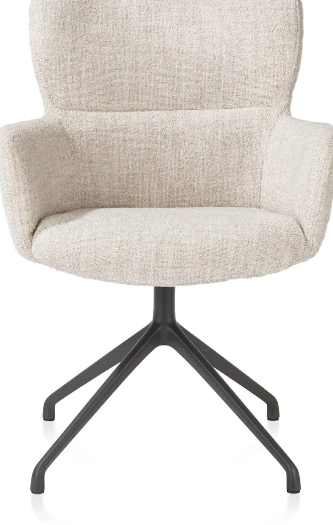 XOOON Sage, armstoel draaibaar - graphiet - stof Luton - Creme^ Armstoelen