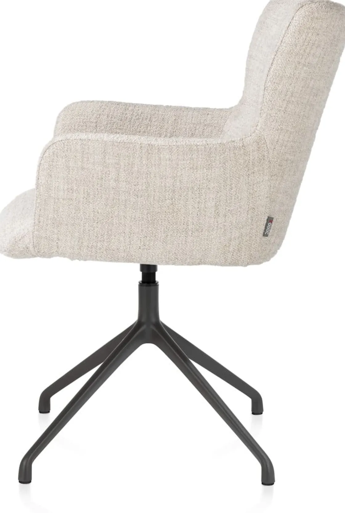 XOOON Sage, armstoel draaibaar - graphiet - stof Luton - Creme^ Armstoelen