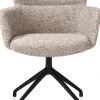 XOOON Sage, armstoel draaibaar - rough off black - stof Luton - koper^ Armstoelen