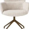 XOOON Sage, armstoel draaibaar - steelbrown - stof Luton - Creme^ Armstoelen