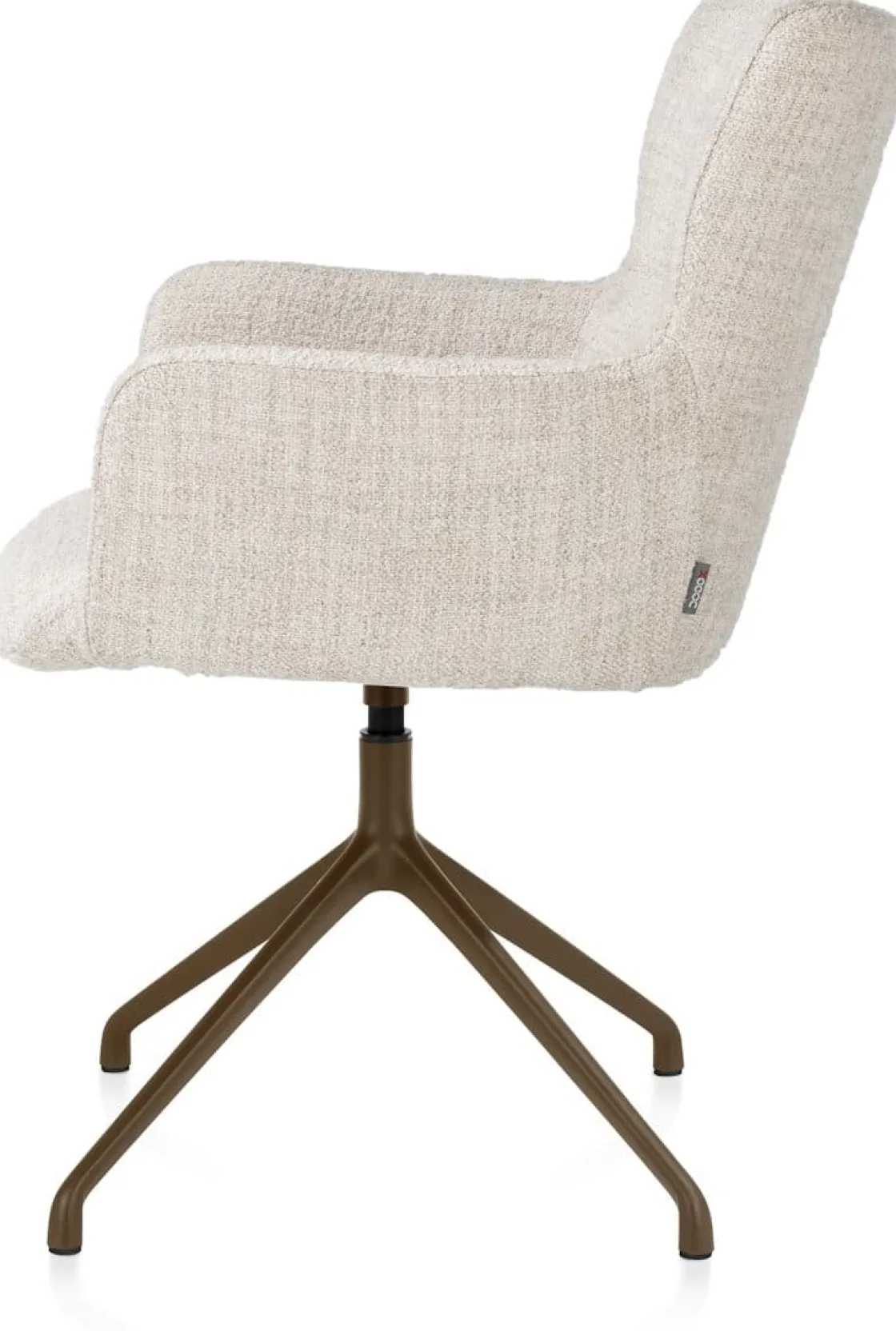 XOOON Sage, armstoel draaibaar - steelbrown - stof Luton - Creme^ Armstoelen