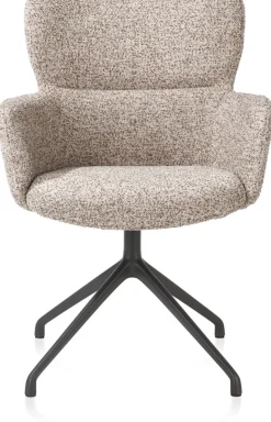 XOOON Sage, armstoel draaibaar - graphiet - stof Luton - koper^ Armstoelen