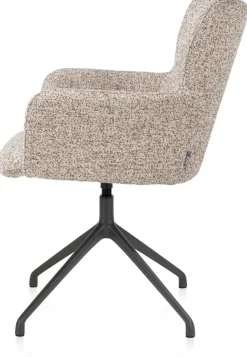XOOON Sage, armstoel draaibaar - graphiet - stof Luton - koper^ Armstoelen