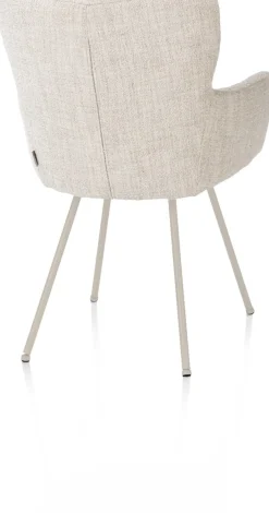 XOOON Sage, armstoel 4-pootjes creme - stof Luton - Creme^ Armstoelen
