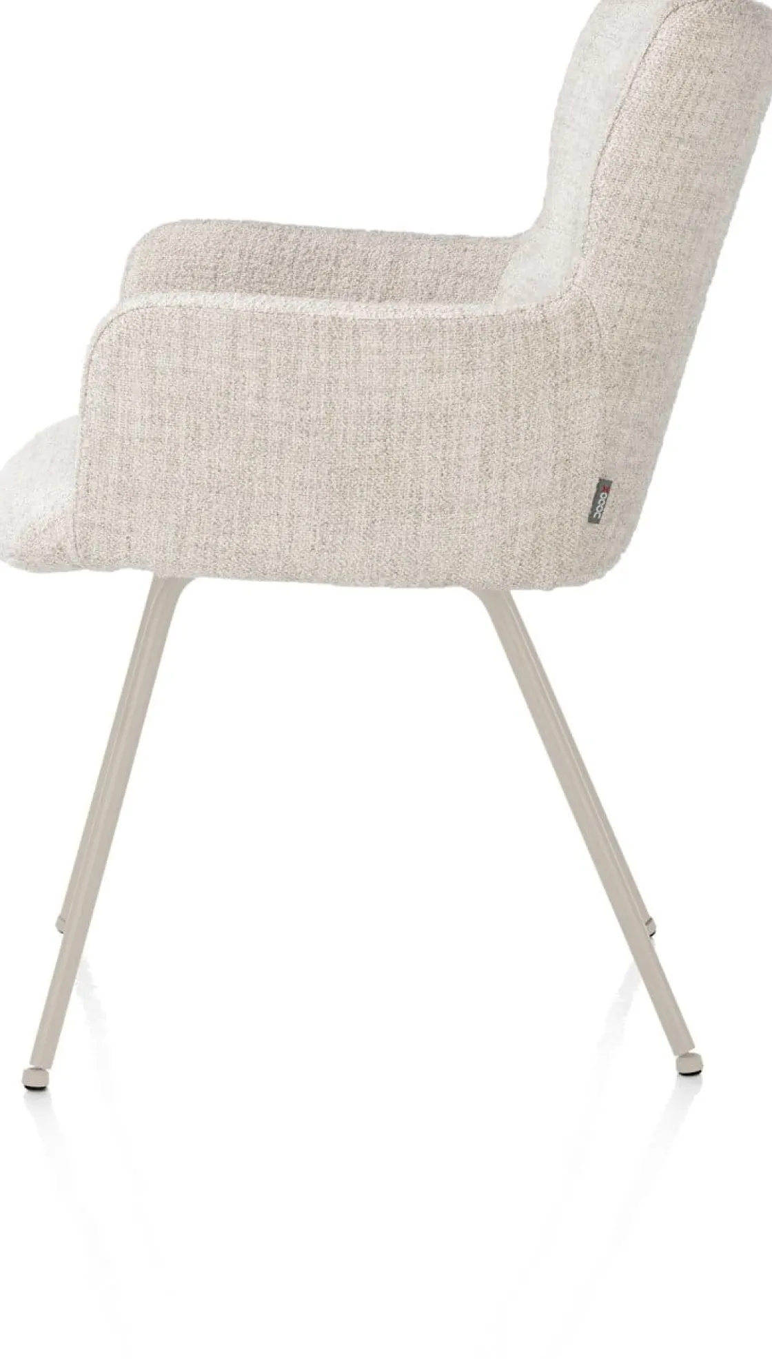 XOOON Sage, armstoel 4-pootjes creme - stof Luton - Creme^ Armstoelen