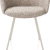 XOOON Sage, armstoel 4-pootjes creme - stof Luton - koper^ Armstoelen