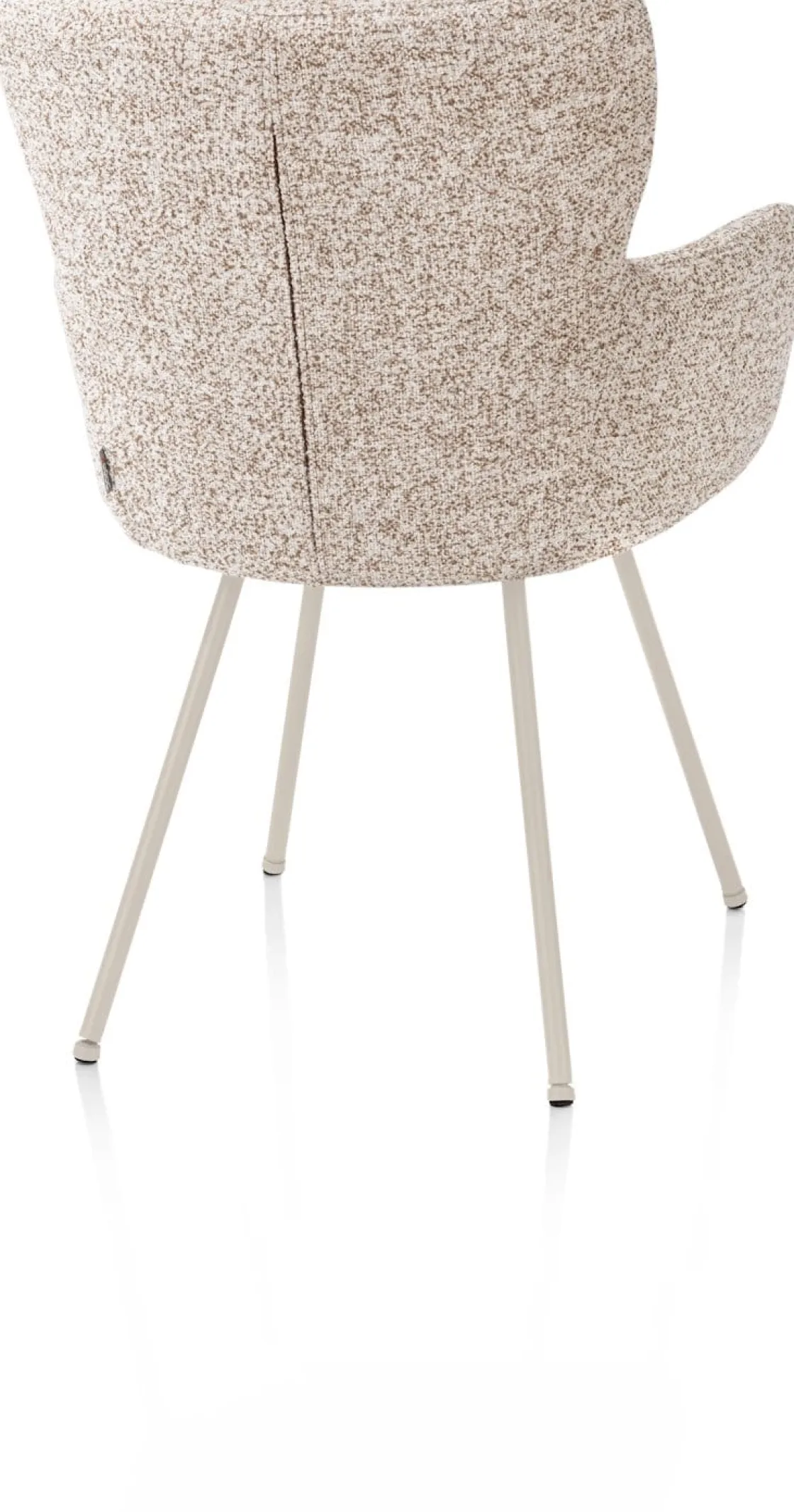 XOOON Sage, armstoel 4-pootjes creme - stof Luton - koper^ Armstoelen