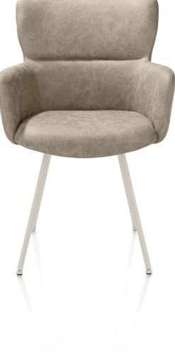 XOOON Sage, armstoel 4-pootjes creme - stof Oregon - beige^ Armstoelen